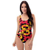 ThatXpression Fashion Camo Kansas City Themed One-Piece Swimsuit