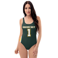 ThatXpression Green Bay One-Piece Fan Swimsuit