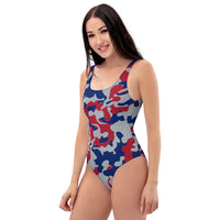 ThatXpression Fashion Camo New York Themed One-Piece Swimsuit