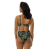 ThatXpression Fashion Camo Green Tan Themed high-waisted bikini