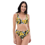 ThatXpression Fashion Black Yellow Camo Themed high-waisted bikini