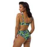 ThatXpression Fashion Navy Green Camo Themed high-waisted bikini