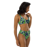 ThatXpression Fashion Navy Green Camo Themed high-waisted bikini