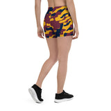 ThatXpression Fashion Athletic Fitness Yoga Cleveland Themed Camo Shorts