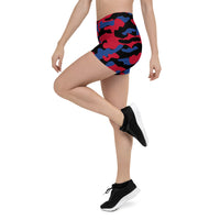 ThatXpression Fashion Athletic Fitness Yoga Los Angeles Themed Camo Shorts