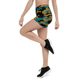 ThatXpression Fashion Athletic Fitness Yoga Jacksonville Themed Camo Shorts