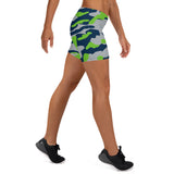 ThatXpression Fashion Athletic Fitness Yoga Seattle Themed Camo Shorts