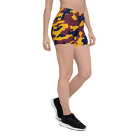 ThatXpression Fashion Athletic Fitness Yoga Cleveland Themed Camo Shorts