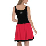 ThatXpression Black Red Kansas City Jersey Themed Skater Dress