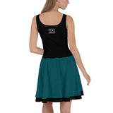 ThatXpression Black Green Philadelphia Jersey Themed Skater Dress