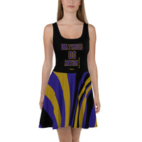 ThatXpression Plus Size Home Team Baltimore Purple Gold Skater Dress