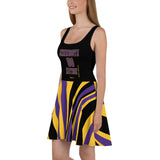 ThatXpression Plus Size Home Team Minnesota Purple Gold Skater Dress