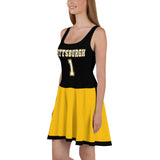 ThatXpression 2-Tone Pittsburgh Jersey Themed Skater Dress