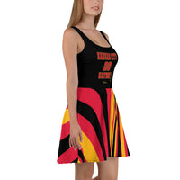 ThatXpression Plus Size Home Team Kansas City Black Red Skater Dress
