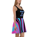 ThatXpression Plus Size Home Team Miami Vice Squad Blue Black Skater Dress
