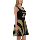 ThatXpression Plus Size Home Team New Orleans Black Gold Skater Dress