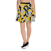 ThatXpression Fashion Yellow Black Camo Themed Skirt