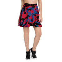 ThatXpression Fashion Red Black Blue Camo Themed Skirt