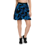 ThatXpression Fashion Blue Navy Black Camo Themed Skirt