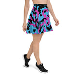 ThatXpression Fashion Purple Black Teal Camo Themed Skirt
