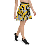 ThatXpression Fashion Yellow Black Camo Themed Skirt