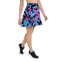 ThatXpression Fashion Purple Teal Black Camo Vice Themed Skirt