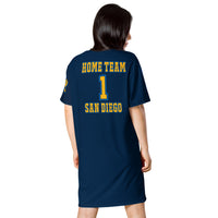 ThatXpression Home Team San Diego Jersey Themed T-shirt dress