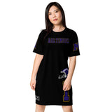 ThatXpression Plus Size Home Team Baltimore Jersey Themed T-shirt dress