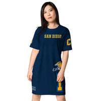 ThatXpression Home Team San Diego Jersey Themed T-shirt dress