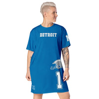 ThatXpression Home Team Detroit Jersey Themed T-shirt dress