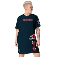 ThatXpression Home Team Houston Jersey Themed T-shirt dress