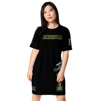 ThatXpression Home Team Jacksonville Jersey Themed T-shirt dress