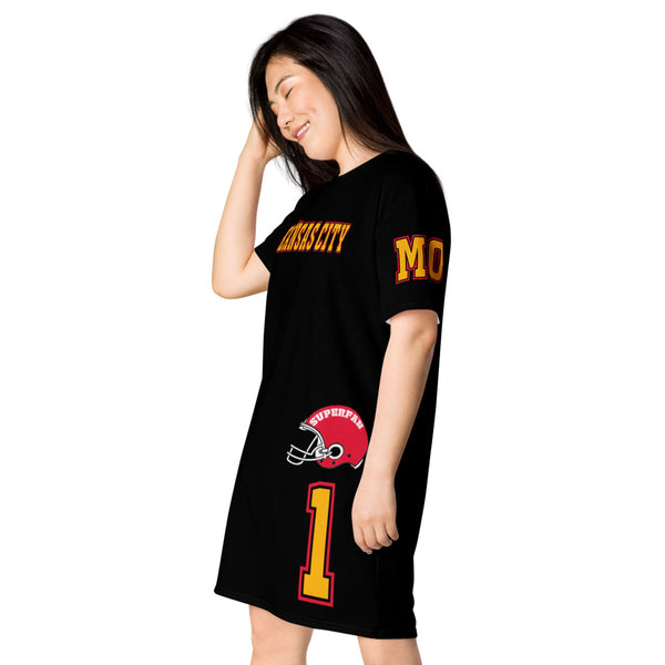 kansas city jersey dress Women's Gameday Couture White/Black Kansas City Chiefs Bling It Full Sequin Jersey Dress