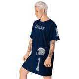 ThatXpression Home Team Dallas Jersey Themed T-shirt dress
