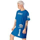 ThatXpression Home Team Detroit Jersey Themed T-shirt dress