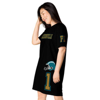 ThatXpression Home Team Jacksonville Jersey Themed T-shirt dress