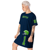 ThatXpression Home Team Seattle Jersey Themed T-shirt dress