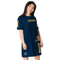 ThatXpression Home Team San Diego Jersey Themed T-shirt dress