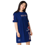 ThatXpression Home Team New York Jersey Themed T-shirt dress