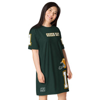 ThatXpression Home Team Green Bay Jersey Themed T-shirt dress