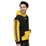 ThatXpression Fashion Unisex Black Yellow Track Hoodie