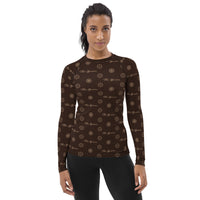 ThatXpression Fashion's Elegance Collection Brown and Tan Long Sleeve
