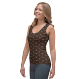 ThatXpression Fashion's Elegance Collection Brown and Tan Tank Top