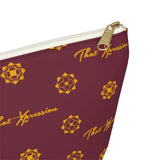 ThatXpression Fashion's Elegance Collection Burgandy and Gold Accessory Pouch