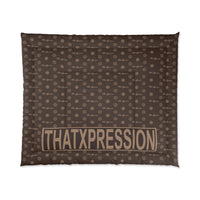 ThatXpression Fashion Arial Designer Brown and Tan Comforter