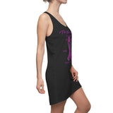 ThatXpression Fashion's Alzheimer's Awareness Mom Purple Black Racerback Dress