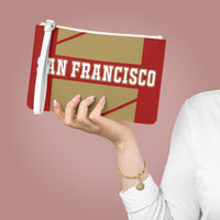 ThatXpression Fashion's Elegance Collection Red & Gold San Francisco Designer Clutch Bag