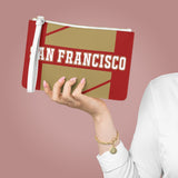 ThatXpression Fashion's Elegance Collection Red & Gold San Francisco Designer Clutch Bag