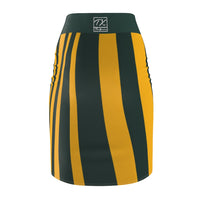 ThatXpression Fashion Green Bay Savage Striped Themed Women's Pencil Skirt 1YZF2