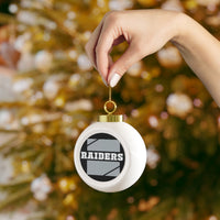 Raiders Festive Christmas Ball Ornament With Ribbon